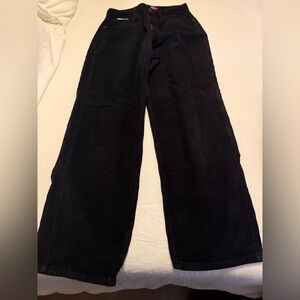 Empyre Tori Pants Women's 7 Black Corduroy Skater High Rise Straight Leg